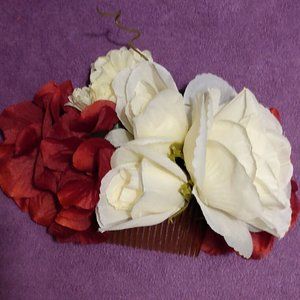 🌹Handmade🌹 Pin Up - Flower Hair Comb-25